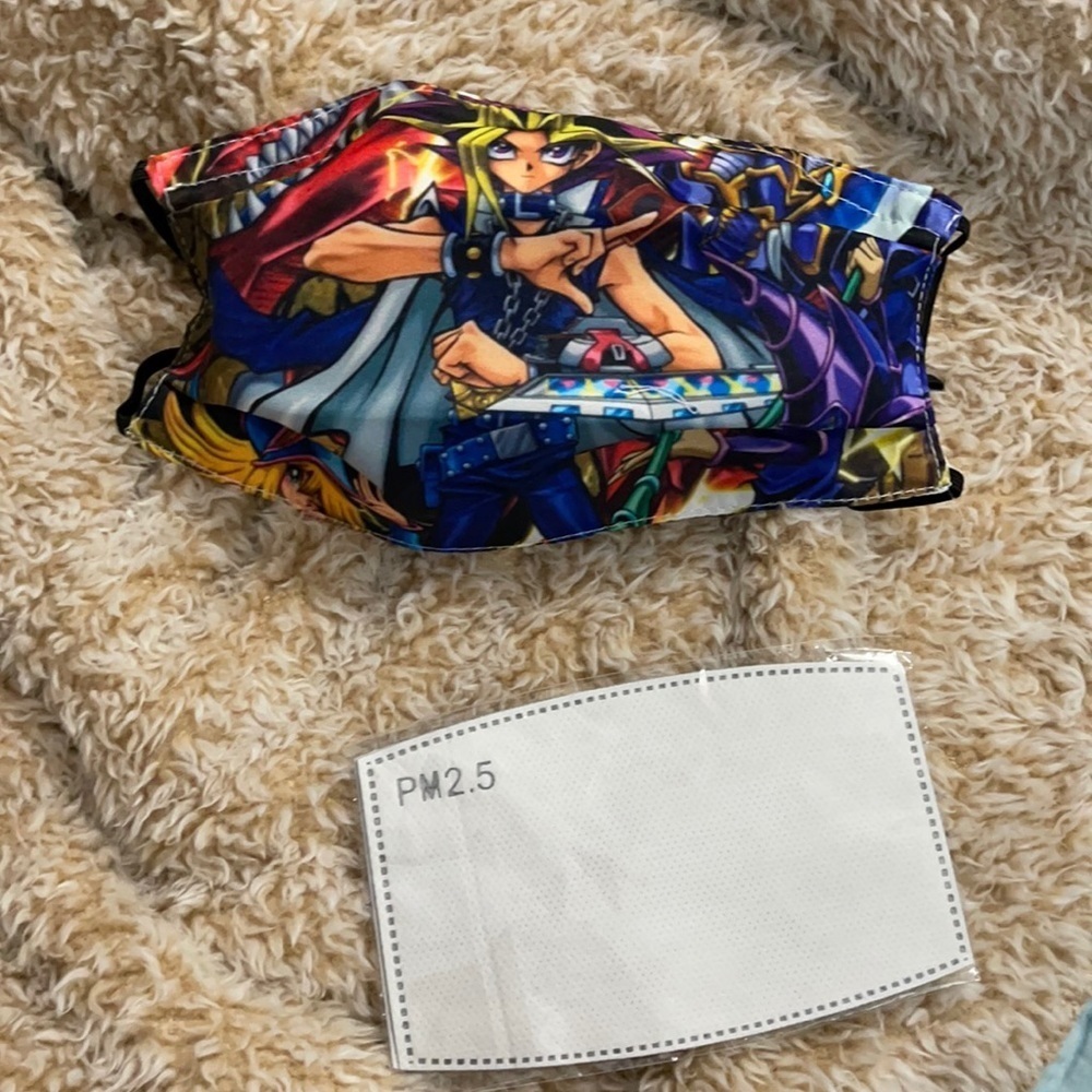 6/$20 New anime adjustable face mask